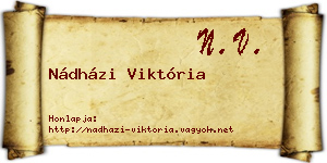 Nádházi Viktória névjegykártya