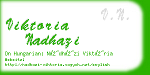 viktoria nadhazi business card